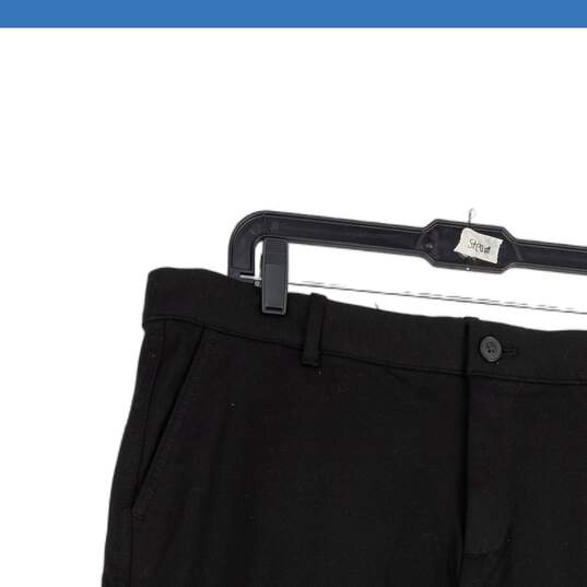 Gap Womens Black Slash Pocket Flat Front Wide Leg Chino Pants Size 16R image number 3