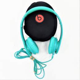 Beats by Dr. Dre Teal Green Solo Over Ear Wired Headphones w/ Case