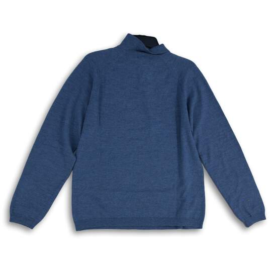 Banana Republic Mens Blue Spread Collar Long Sleeve Pullover Sweater Large image number 2