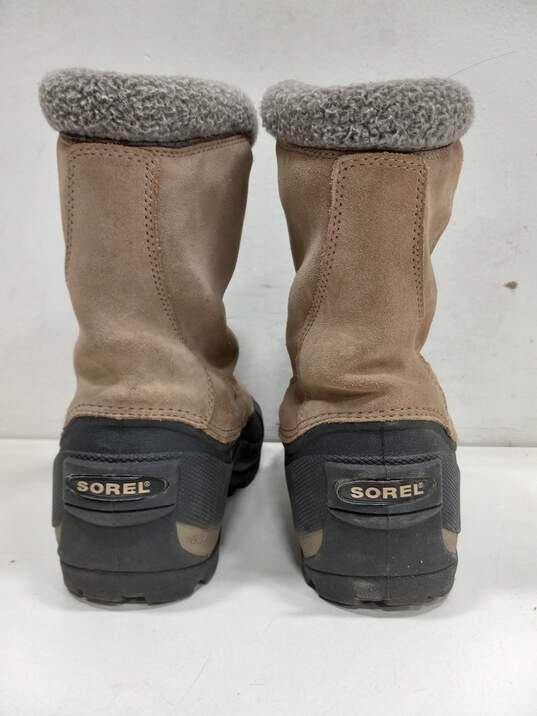 Sorel Ellesmere Tan Winter Boots Women's Size 9 image number 4