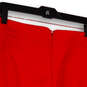 Womens Red Flat Front Slash Pocket Back Zip Straight & Pencil Skirt Sz 12P image number 4