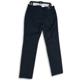 NWT Mens Navy Blue Slash Pocket Straight Leg Ankle Pants Size 35x34 alternative image