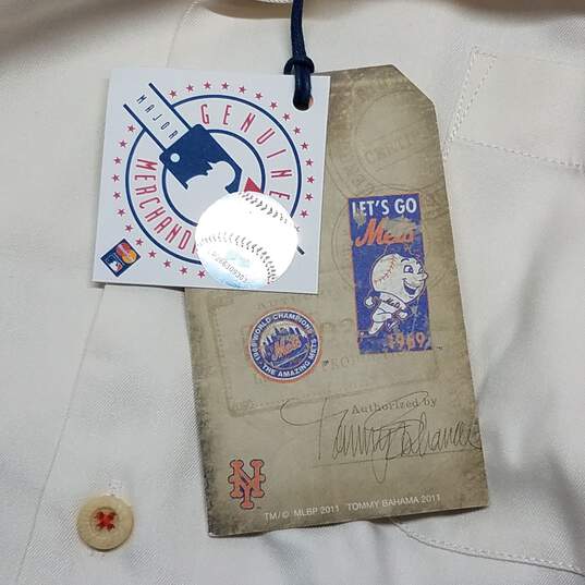 Tommy Bahama Men's Silk New York Mets MLB Embroidery SS Shirt Size L image number 4