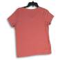 L.L. Bean Womens Pink V-Neck Short Sleeve Pullover T-Shirt Size Medium image number 2