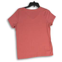 L.L. Bean Womens Pink V-Neck Short Sleeve Pullover T-Shirt Size Medium alternative image