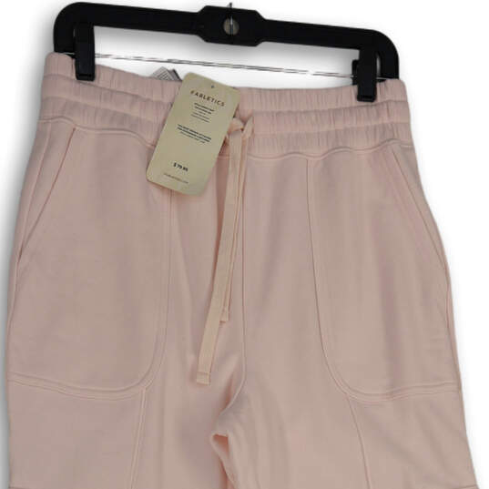 NWT Womens Pink Elastic Waist Slash Pocket Drawstring Sweatpants Size M image number 3