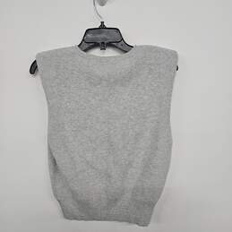 EXPRESS Grey Knit Ribbed Vest alternative image
