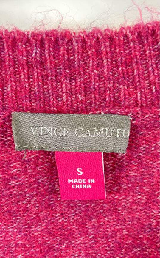 Vince Camuto Women Pink Knitted Marled Sweatshirt S image number 3