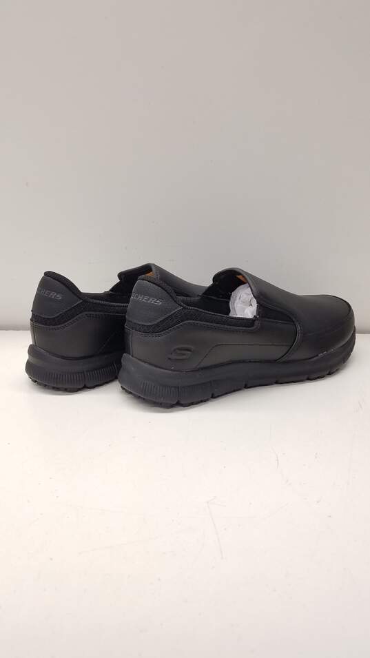 Skechers Work Men's Wide Fit Black Slip On Shoes with Memory Foam Sz. 9 (NIB) image number 4