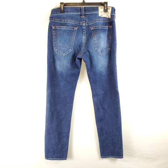 True Religion Women Blue Relaxed Skinny Jeans Sz 32 image number 2