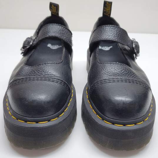 Dr. Martens ADDINA FLWR  Flower Buckle Leather Platform Shoes Size 11 image number 2