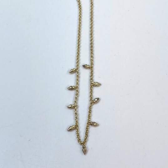 Designer Kendra Scott Gold-Tone Lobster Clasp Fashionable Link Chain Necklace image number 2