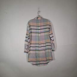 NWT Womens Plaid Collared Long Sleeve Chest Pocket Sleepshirt Size Medium alternative image