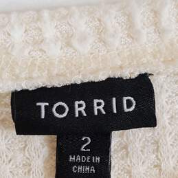 Torrid Women Ivory Sweater Sz 2 alternative image