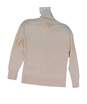 Womens Cream Long Sleeve Turtleneck Knitted Pullover Sweater Size Small image number 1