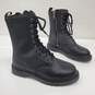 Demonia Unisex Bolt 200 Black Vegan Leather Combat Boots Size 9 Men's | 11 Women's image number 3