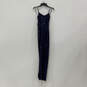 NWT Womens Blue Sequins Sleeveless Cowl Neck Side Slit Maxi Dress Size S image number 2