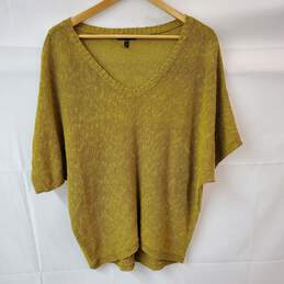 Eileen Fisher Oversized Short Sleeve Green Women's Blouse Size XS