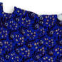 Womens Blue Floral Flat Front Stretch Back Zipper Short Mini Dress Size 00 image number 4