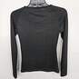 Black Striped Front Knot Long Sleeve Top image number 2