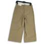 NWT Ann Taylor Womens Beige The Marina Flat Front Wide Leg Ankle Pants Size 6P image number 2