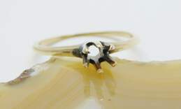 Romantic 14k Yellow Gold Solitaire Ring Setting 1.5g alternative image