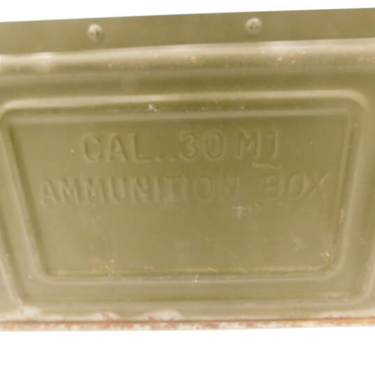Vintage US WWII Embossed Metal Reeves 30 Cal M1 Ammo Box Ammunition image number 7