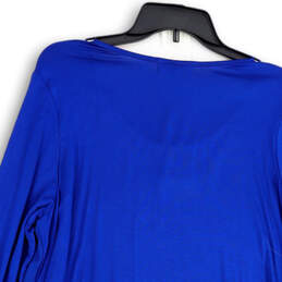 NWT Womens Blue Overlay Long Sleeve Scoop Neck Pullover Tunic Top Size XL alternative image