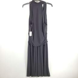 Nine West Women Black Ruched Maxi Dress Sz 14 NWT alternative image