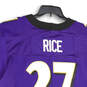 NWT Mens Purple Black Baltimore Ravens Ray Rice # 27 NFL Jersey Size 60 image number 4