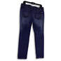 Womens Blue Medium Wash Pockets Regular Fit Denim Straight Jeans Size 12S image number 2
