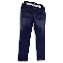 Womens Blue Medium Wash Pockets Regular Fit Denim Straight Jeans Size 12S alternative image