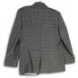 Mens Gray Plaid Notch Lapel Lined Long Sleeve Two Button Blazer Size 42L image number 2