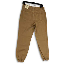 NWT Womens Brown Denim Pockets High Waist Fashion Fit Jogger Jeans Size 10 alternative image