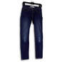 Womens Blue Denim Bold Curve Medium Wash Distressed Skinny Jeans Size 5M image number 1
