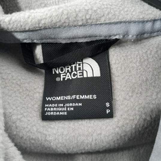 The North Face Women's Gray Heather Crop Hoodie size S NWT image number 3