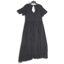 NWT Torrid Womens Black Short Sleeve V-Neck Back Zip Maxi Dress Size 12 alternative image