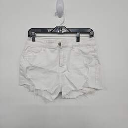 White Denim Cutoff Distressed Shorts