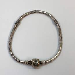 Designer Pandora 925 ALE Sterling Silver Snake Chain Charm Bracelet