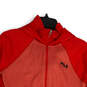 Womens Red Sport Long Sleeve Pockets Athletic Full Zip Hoodie Size Small image number 3