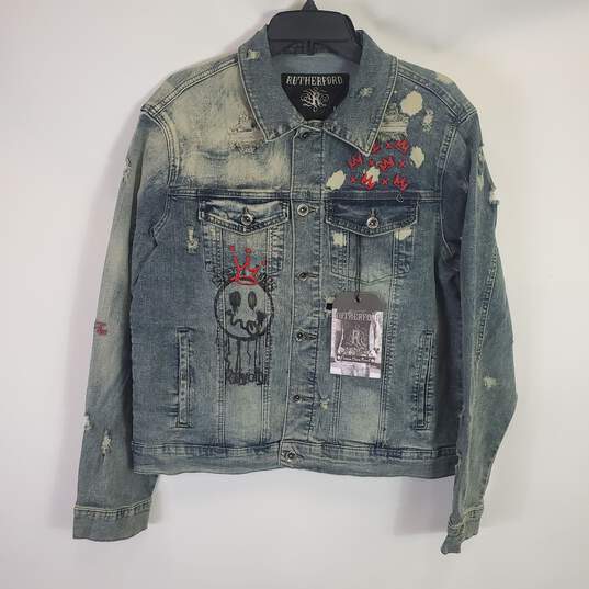 Rutherford Men Blue Jean Jacket Sz XL NWT image number 2