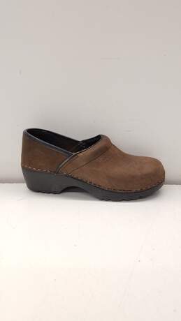Ecco Brown Leather Women Clogs US 5.5