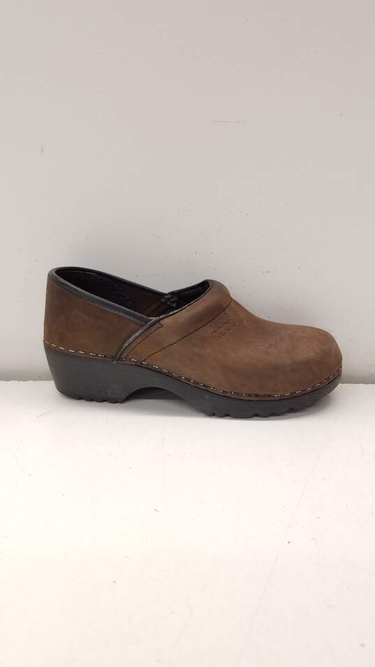 Ecco Brown Leather Women Clogs US 5.5 image number 1