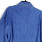 NWT Womens Blue Long Sleeve Collared Oversized Button-Up Shirt Size X-Large image number 4