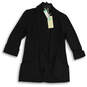 NWT Womens Melanie Black Knit Long Sleeve Open Front Tunic Blazer Size S image number 1