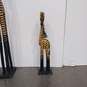 Pair Of Very Tall Wooden Zebra Statues image number 4