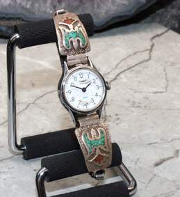 Vintage Timex Watch with Sterling Silver Watch Tips alternative image