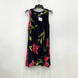 NWT Womens Multicolor Floral Round Neck Sleeveless A-Line Dress Size 10