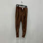 Womens Brown Elastic Waist Flat Front Pull-On Jogger Pants Size 10 image number 2