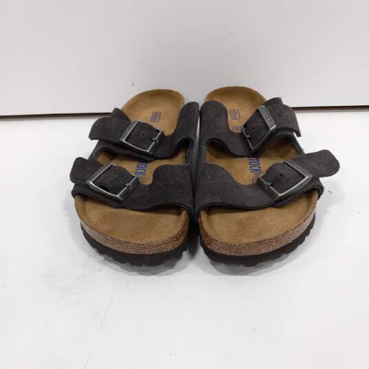 Women's Birkenstock  Black Suede Arizona Sandals Size 7 image number 1